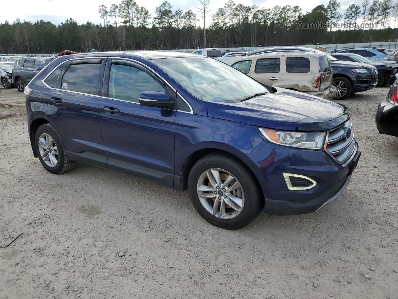 2016 Ford Edge Sel Синий vin: 2FMPK4J97GBB74763