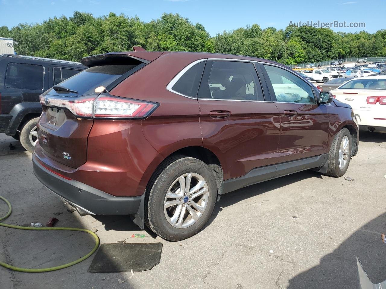 2016 Ford Edge Sel Burgundy vin: 2FMPK4J97GBC55875