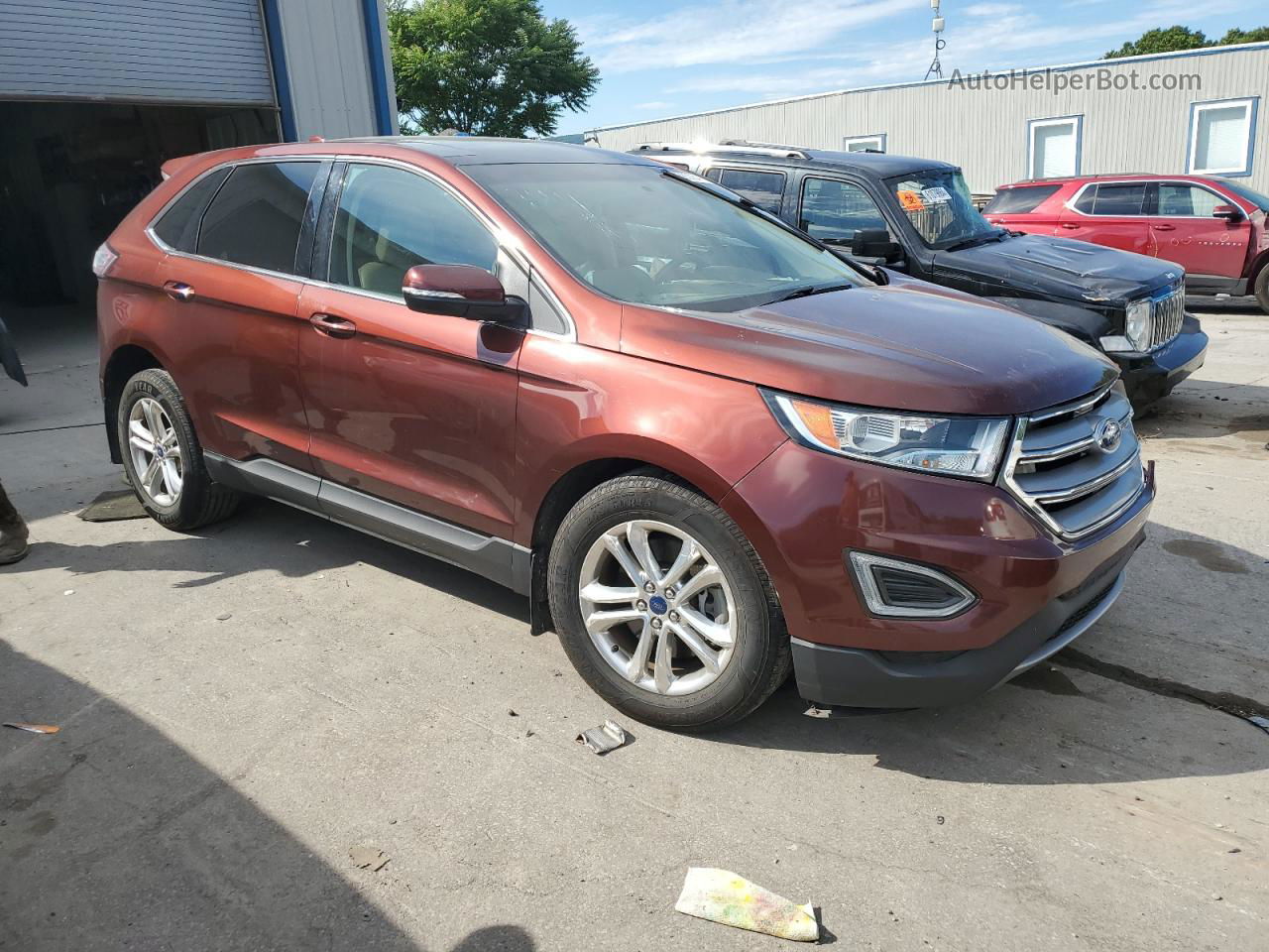 2016 Ford Edge Sel Burgundy vin: 2FMPK4J97GBC55875