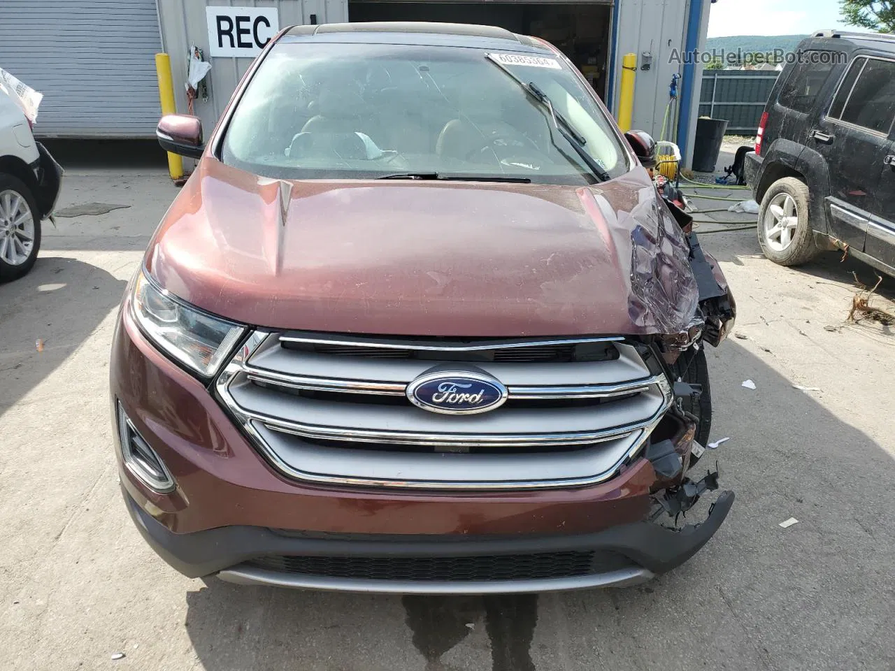 2016 Ford Edge Sel Burgundy vin: 2FMPK4J97GBC55875