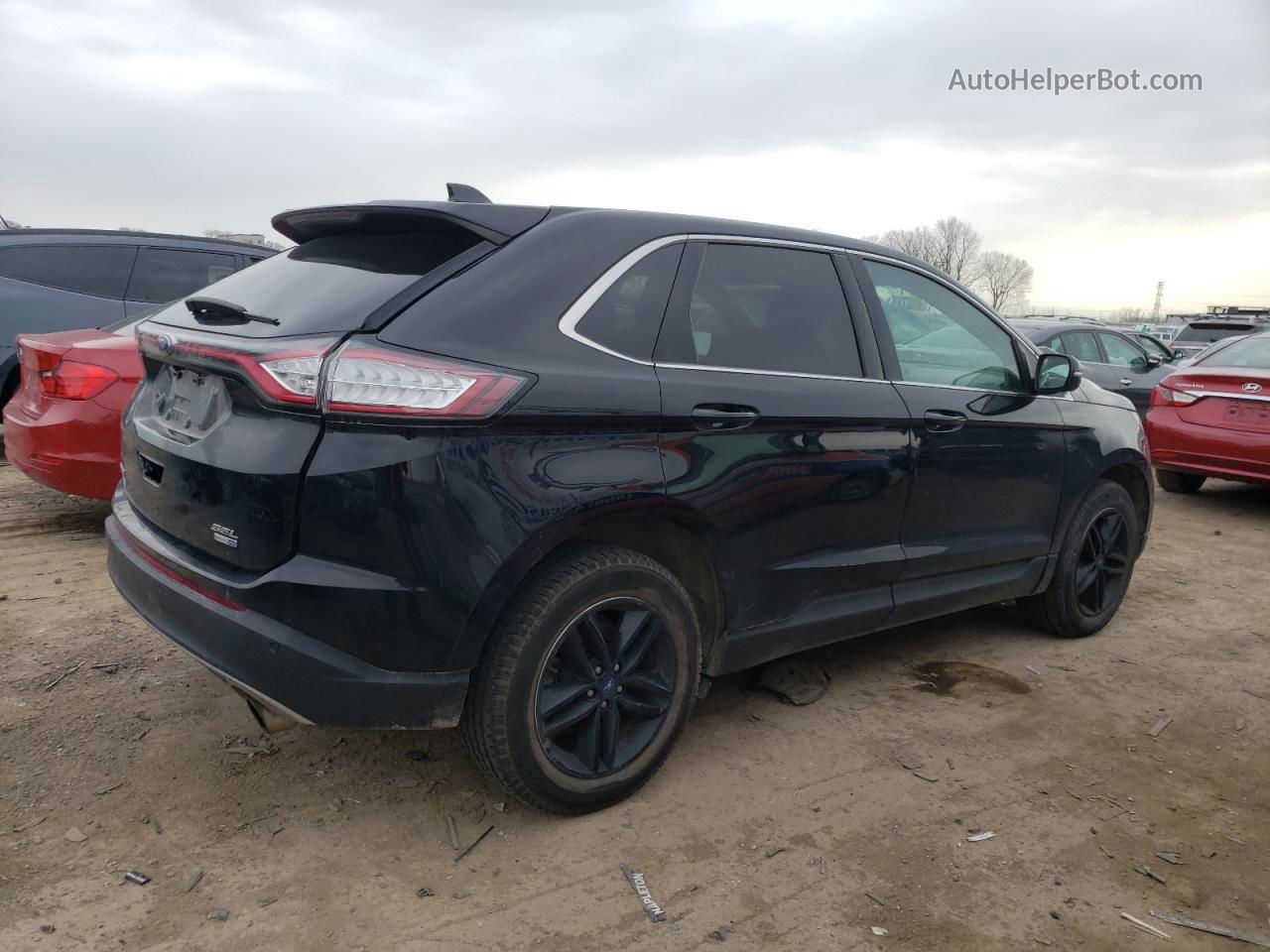 2017 Ford Edge Sel Black vin: 2FMPK4J97HBB35768