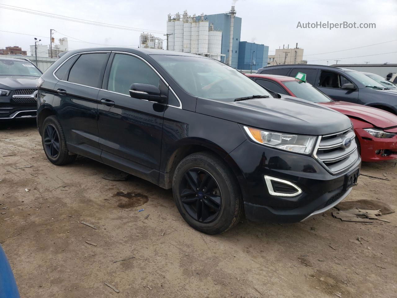 2017 Ford Edge Sel Черный vin: 2FMPK4J97HBB35768