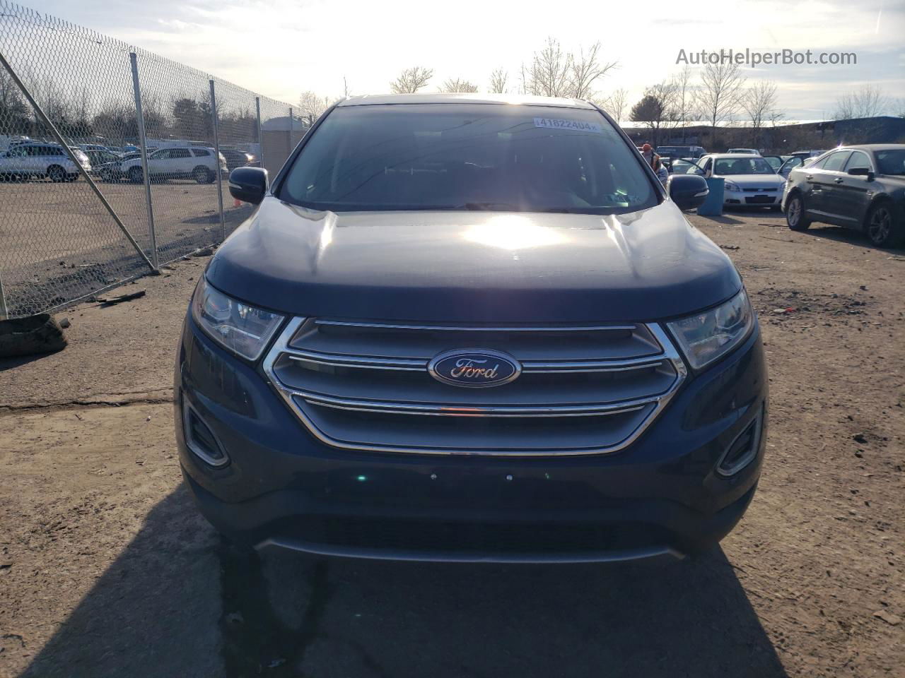 2017 Ford Edge Sel Blue vin: 2FMPK4J97HBB71217