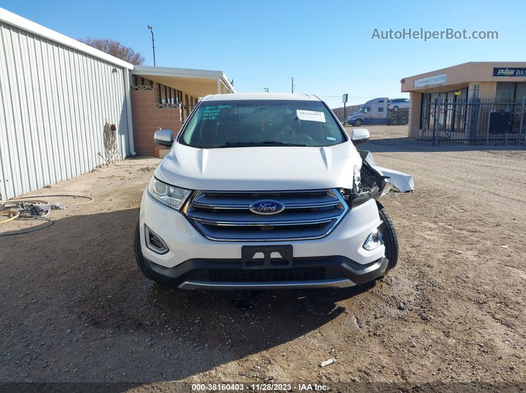 2017 Ford Edge Sel White vin: 2FMPK4J97HBB96635