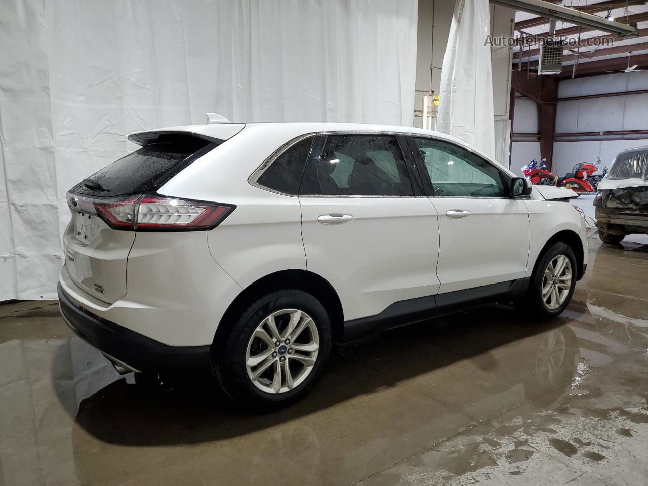 2018 Ford Edge Sel Белый vin: 2FMPK4J97JBC21443