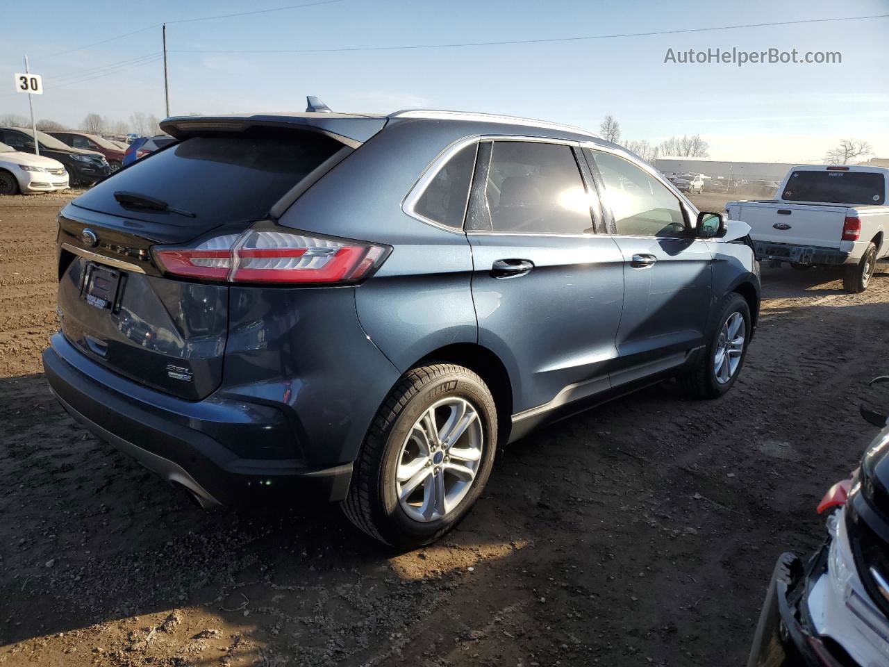 2019 Ford Edge Sel Blue vin: 2FMPK4J97KBB09338