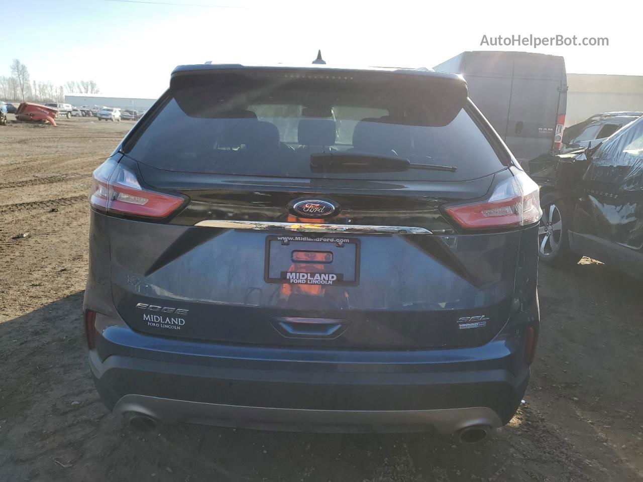 2019 Ford Edge Sel Blue vin: 2FMPK4J97KBB09338