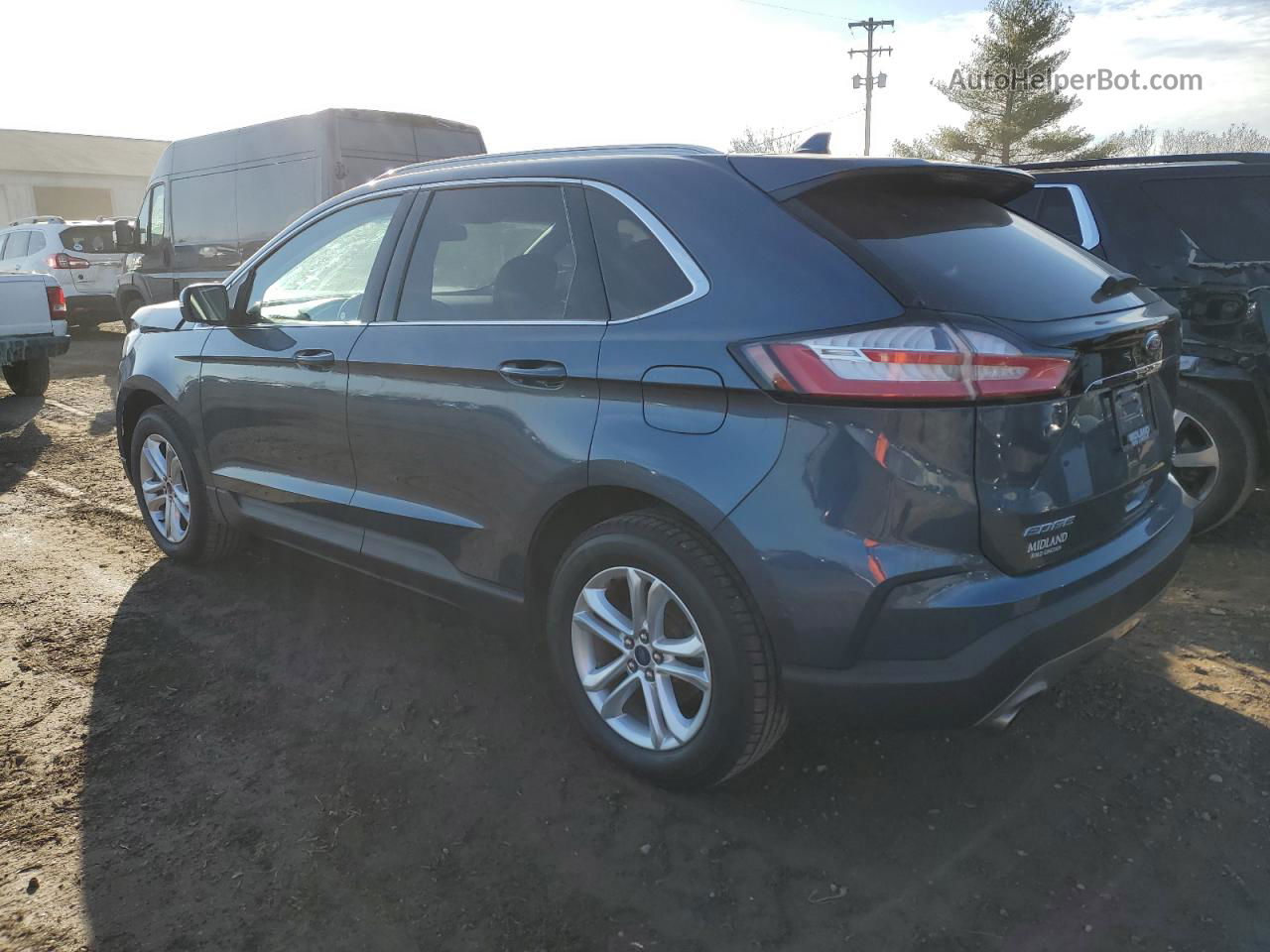 2019 Ford Edge Sel Blue vin: 2FMPK4J97KBB09338