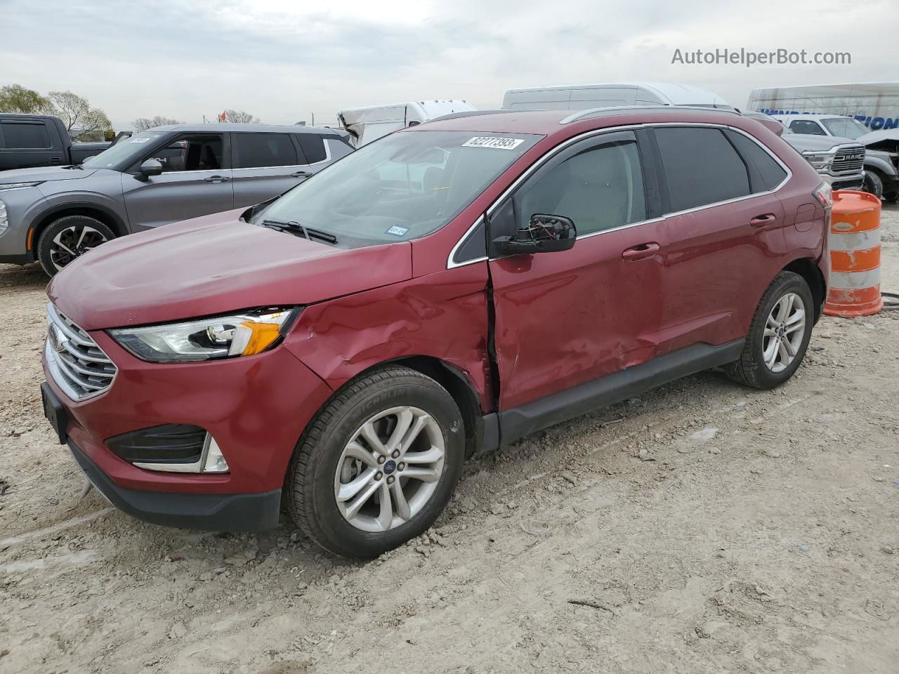 2019 Ford Edge Sel Red vin: 2FMPK4J97KBB11817