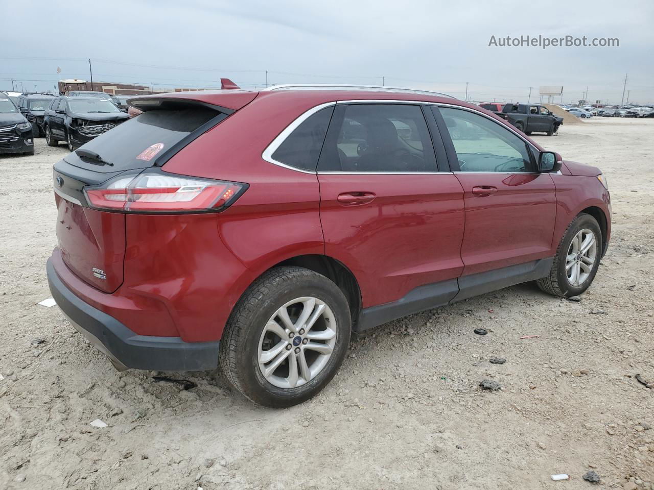 2019 Ford Edge Sel Red vin: 2FMPK4J97KBB11817