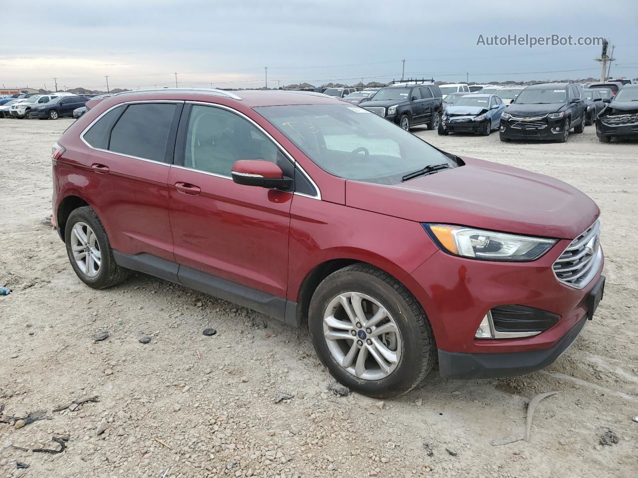 2019 Ford Edge Sel Red vin: 2FMPK4J97KBB11817