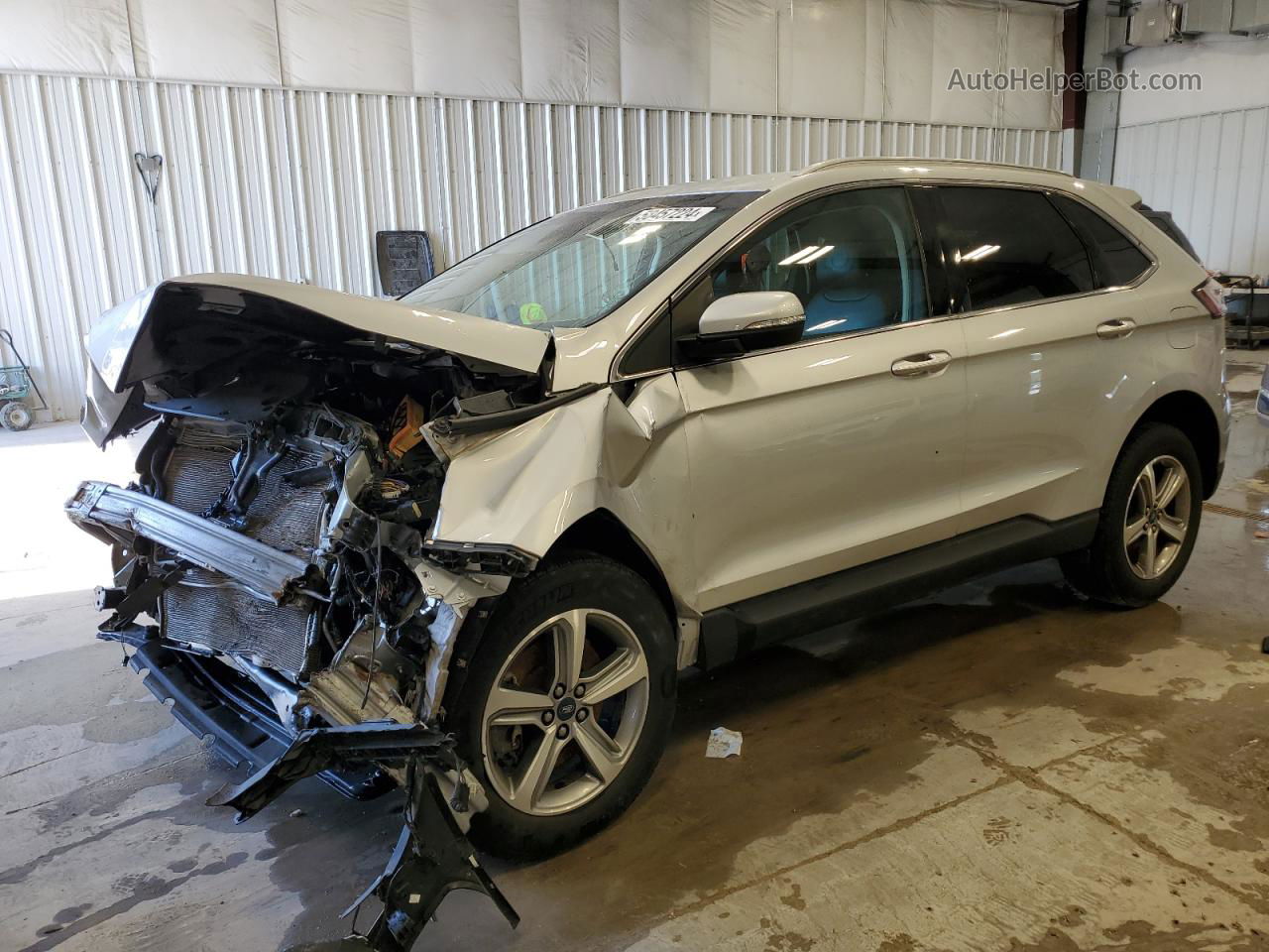 2019 Ford Edge Sel Silver vin: 2FMPK4J97KBB25281