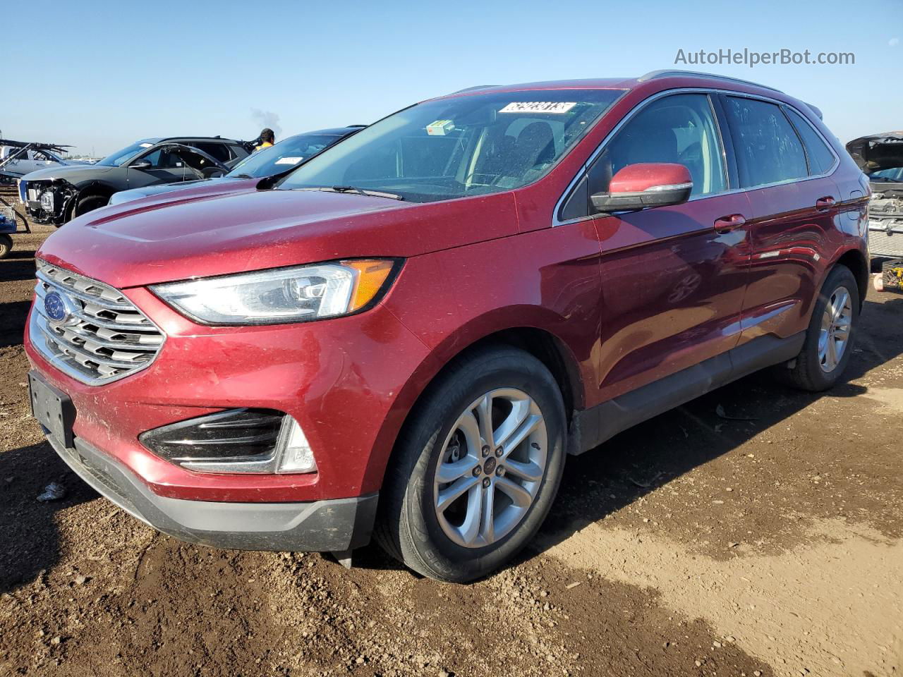 2019 Ford Edge Sel Red vin: 2FMPK4J97KBB59186