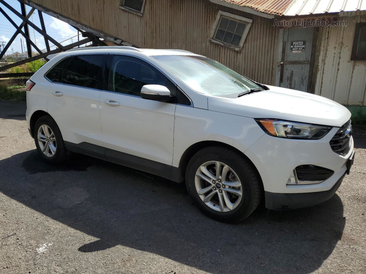 2019 Ford Edge Sel Белый vin: 2FMPK4J97KBB90082