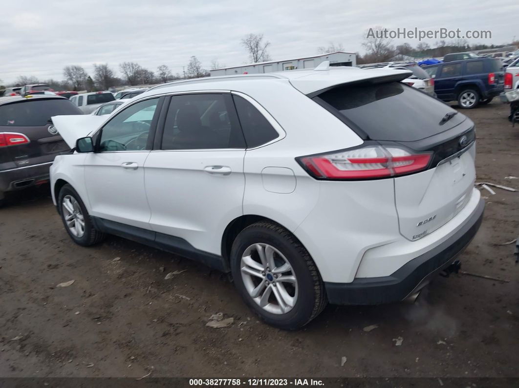 2019 Ford Edge Sel White vin: 2FMPK4J97KBC59725