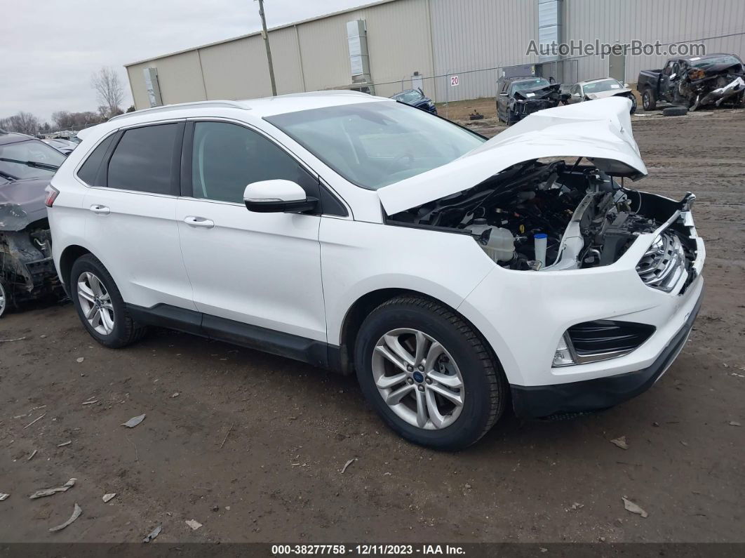 2019 Ford Edge Sel White vin: 2FMPK4J97KBC59725