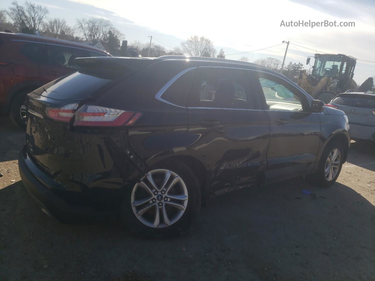 2019 Ford Edge Sel Черный vin: 2FMPK4J97KBC60289