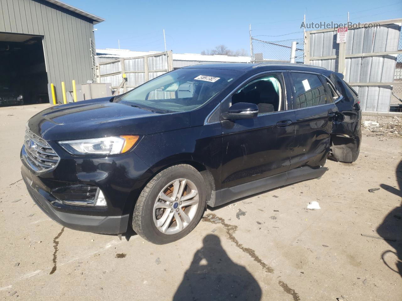 2019 Ford Edge Sel Черный vin: 2FMPK4J97KBC60289