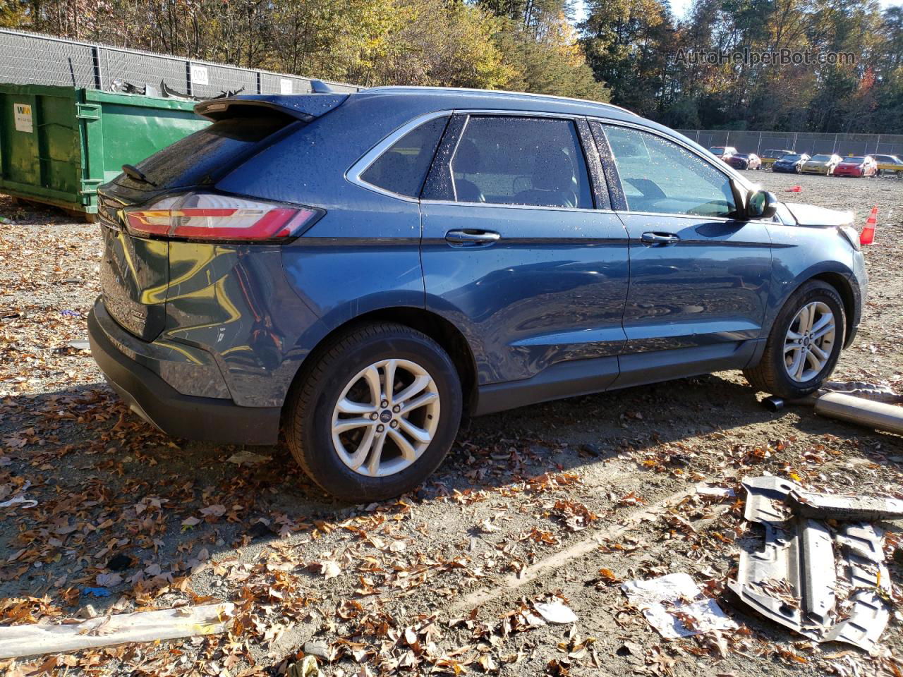 2019 Ford Edge Sel Blue vin: 2FMPK4J97KBC60597