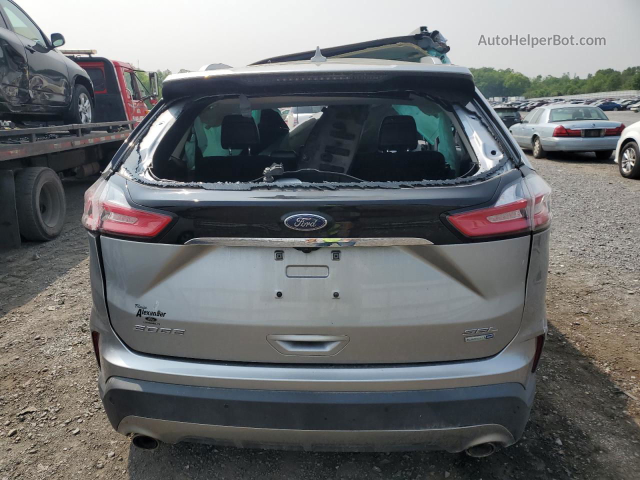 2020 Ford Edge Sel Silver vin: 2FMPK4J97LBA32164