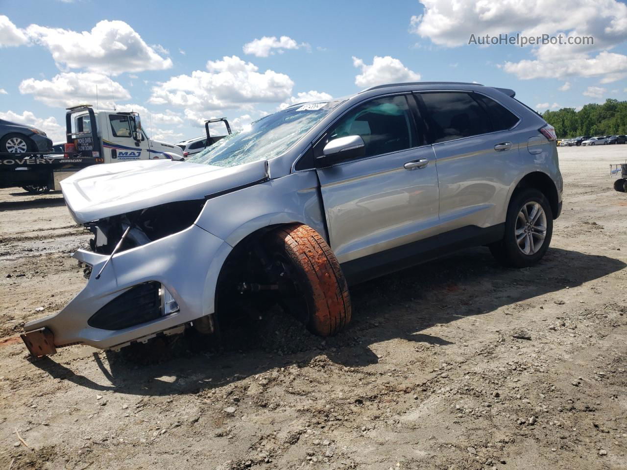 2020 Ford Edge Sel Silver vin: 2FMPK4J97LBB45886