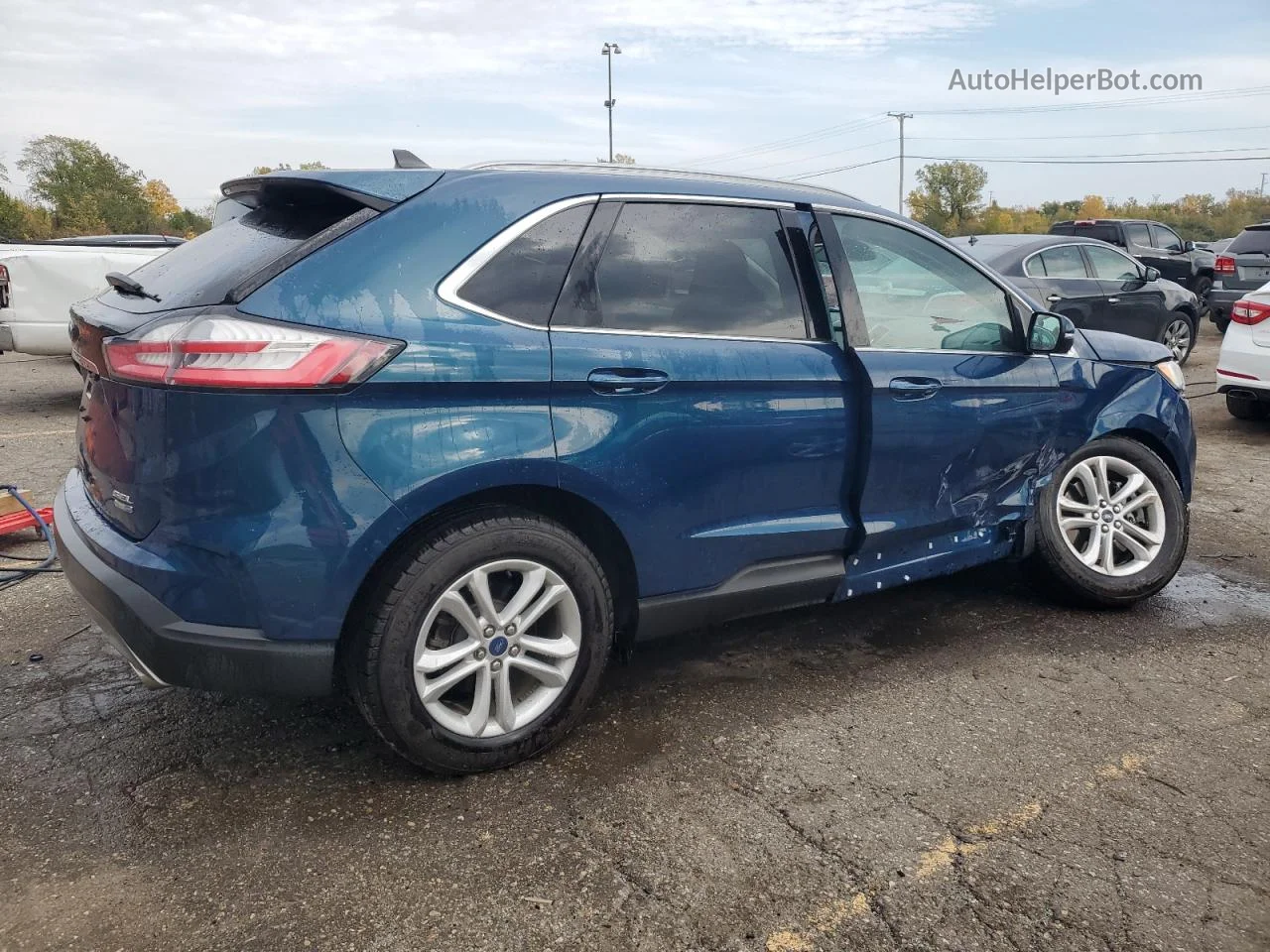 2020 Ford Edge Sel Blue vin: 2FMPK4J97LBB67354