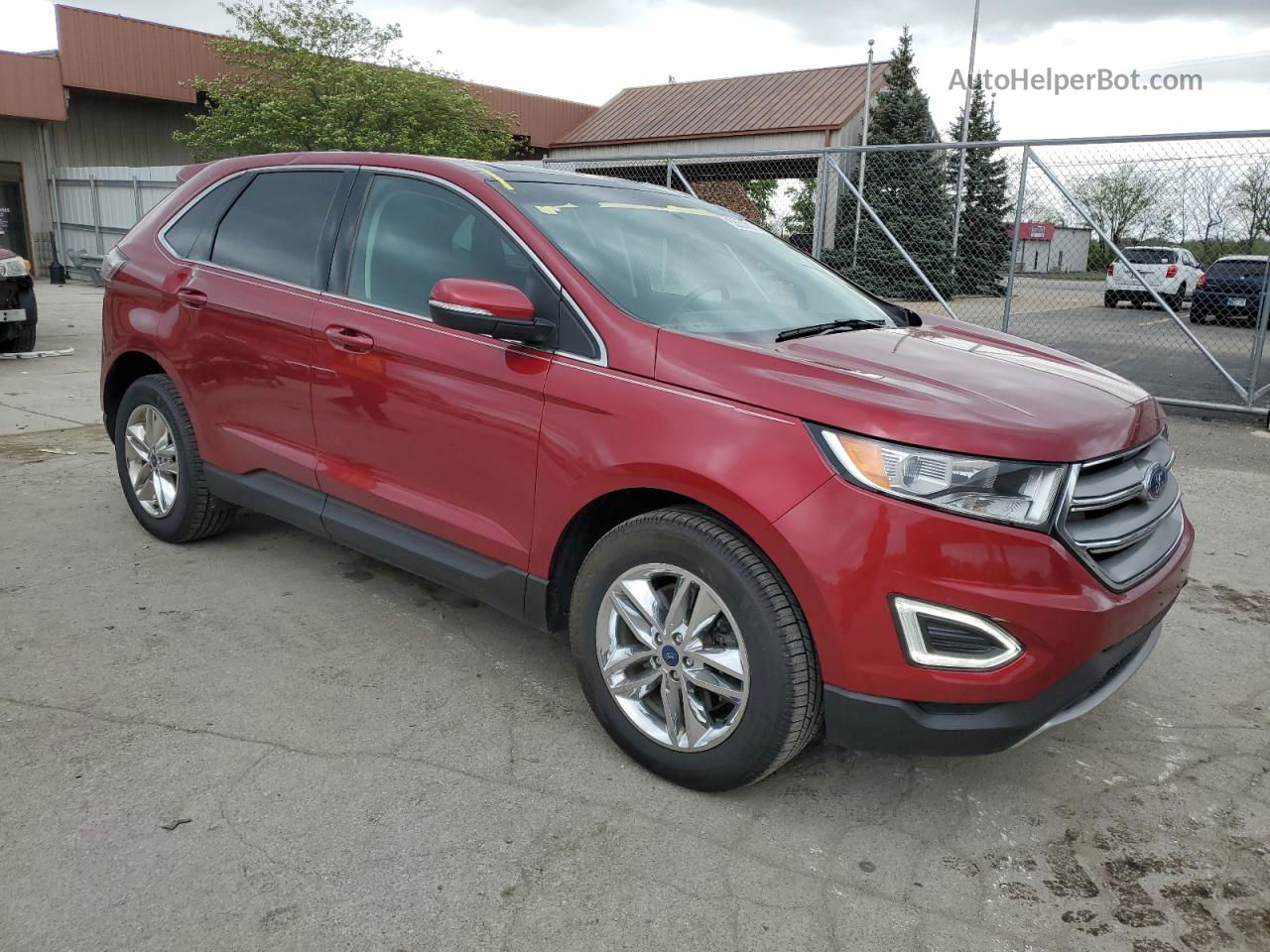 2016 Ford Edge Sel Maroon vin: 2FMPK4J98GBB28553