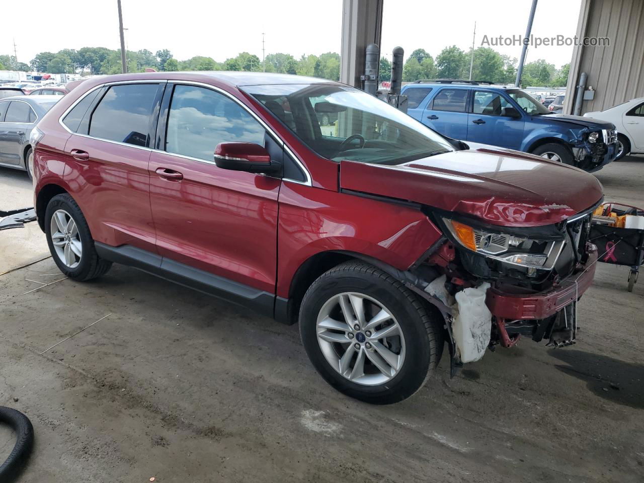 2016 Ford Edge Sel Red vin: 2FMPK4J98GBC36154