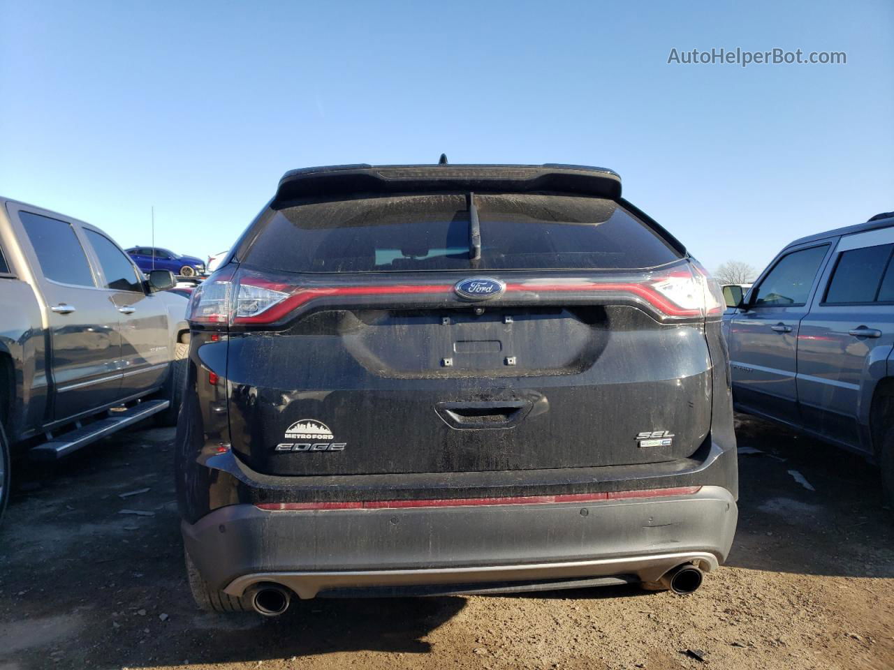 2017 Ford Edge Sel Черный vin: 2FMPK4J98HBB15111