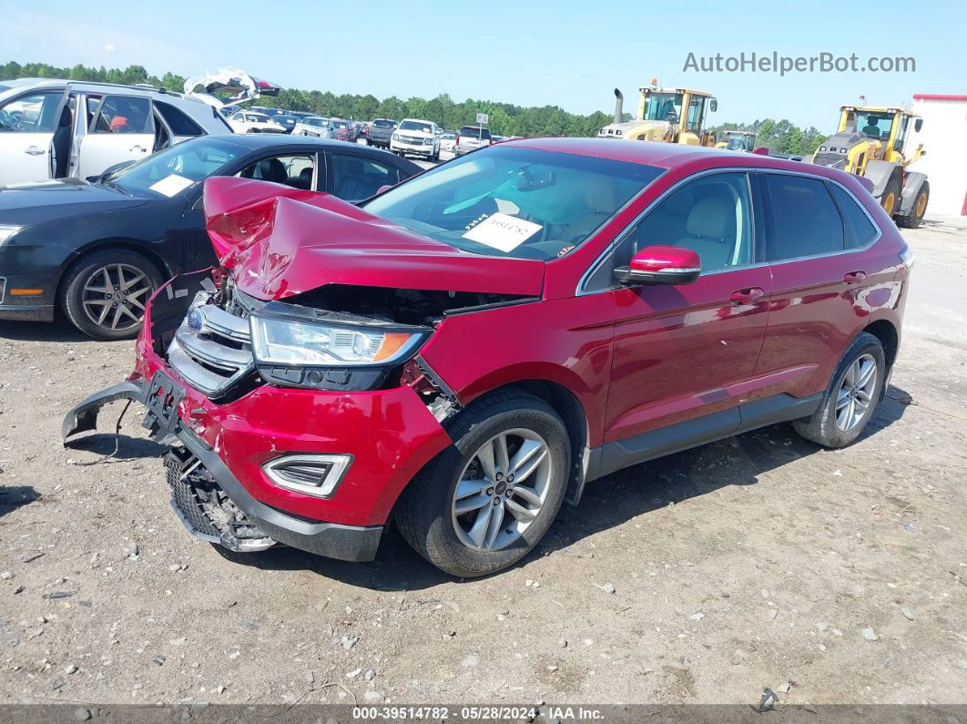 2017 Ford Edge Sel Red vin: 2FMPK4J98HBC08131