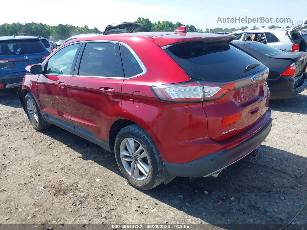 2017 Ford Edge Sel Red vin: 2FMPK4J98HBC08131