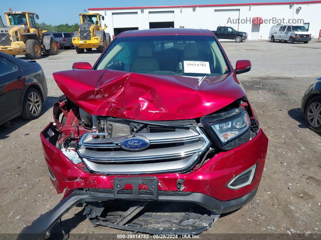 2017 Ford Edge Sel Red vin: 2FMPK4J98HBC08131