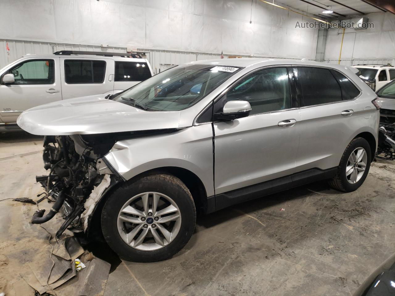 2018 Ford Edge Sel Silver vin: 2FMPK4J98JBC05395