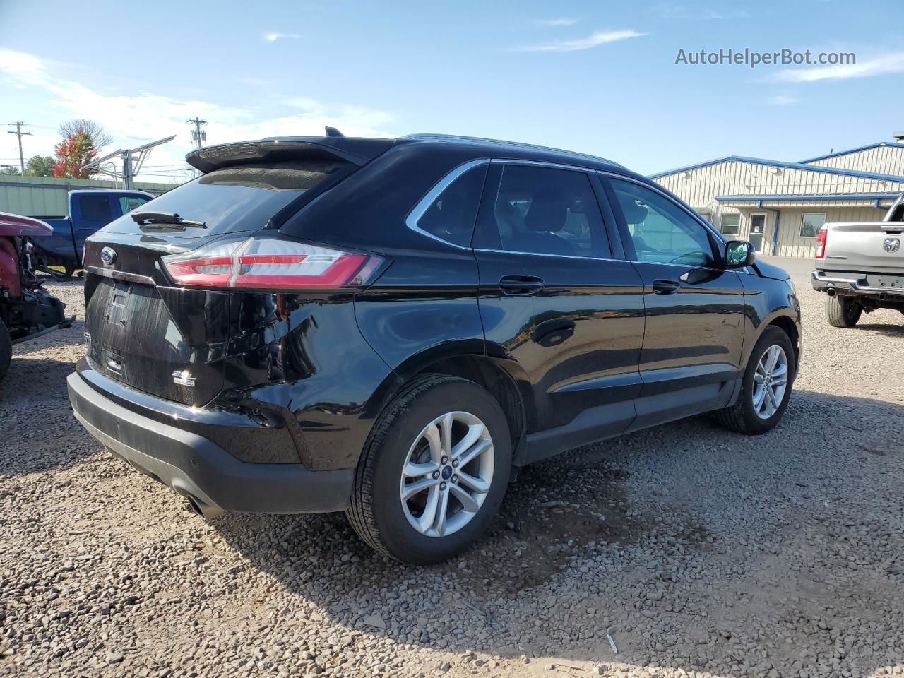 2019 Ford Edge Sel Черный vin: 2FMPK4J98KBB84856