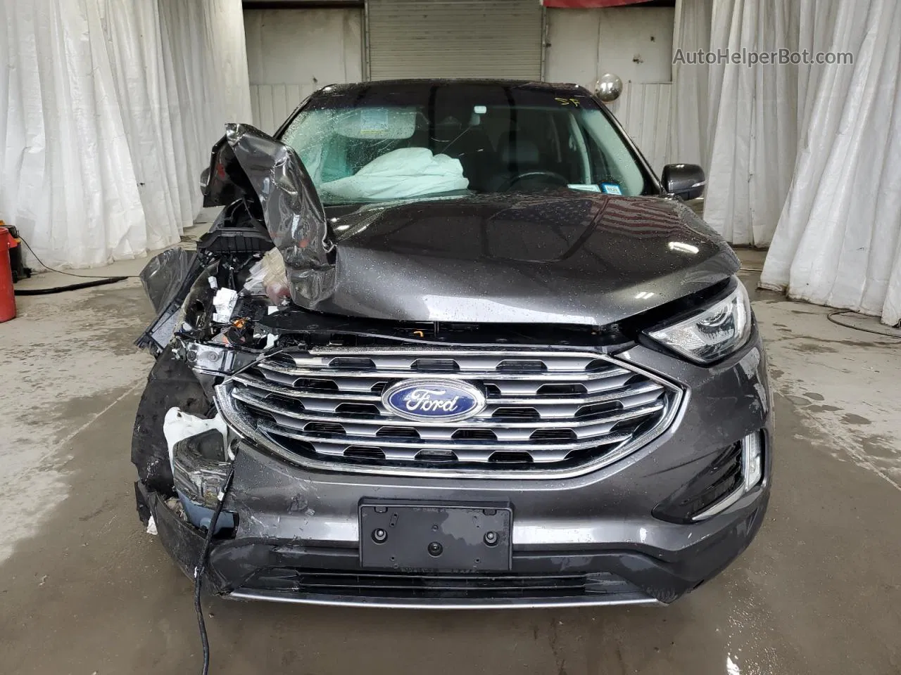 2019 Ford Edge Sel Серый vin: 2FMPK4J98KBC13367