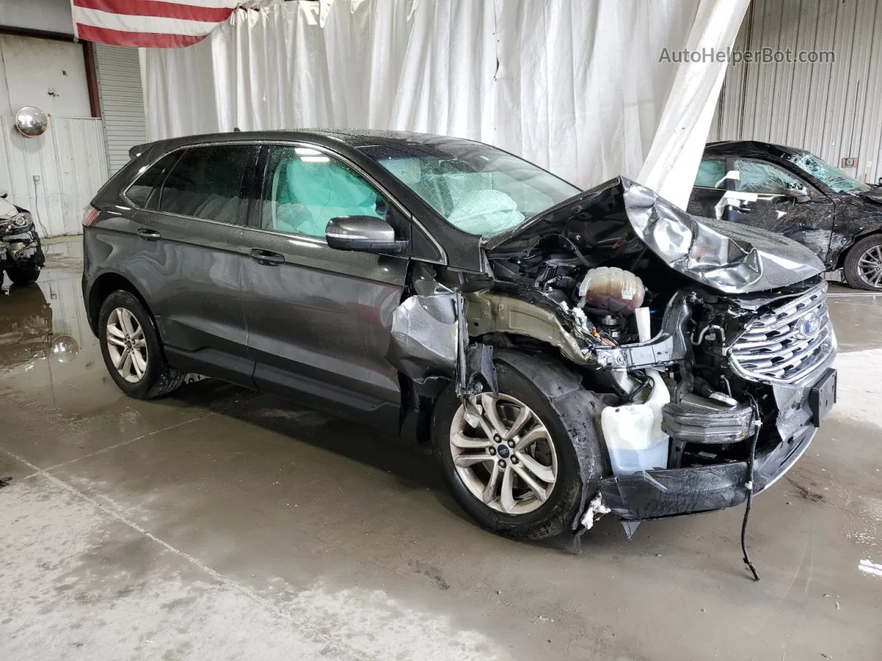 2019 Ford Edge Sel Gray vin: 2FMPK4J98KBC13367