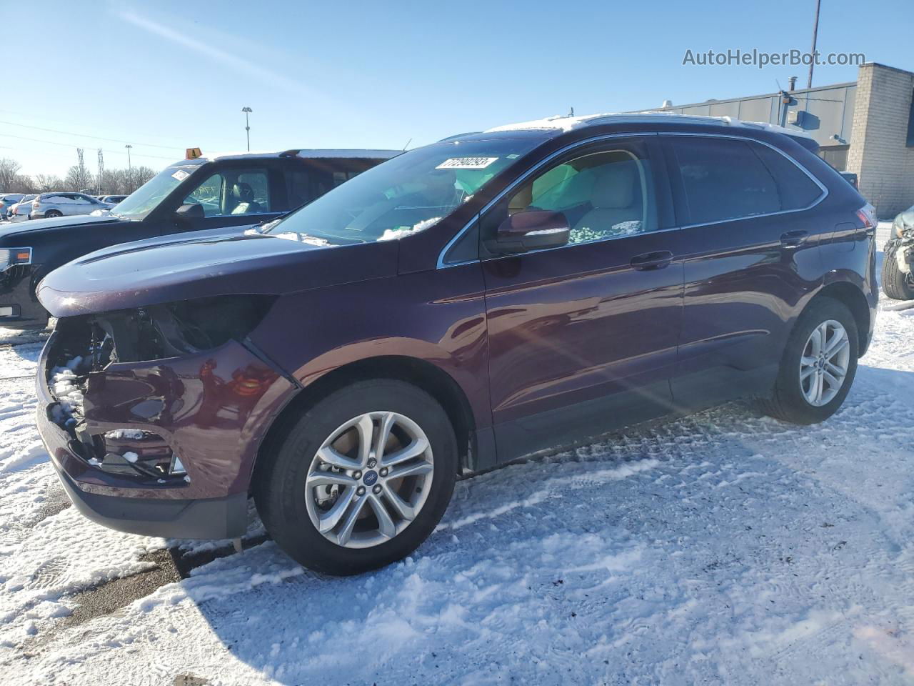 2019 Ford Edge Sel Темно-бордовый vin: 2FMPK4J98KBC60110