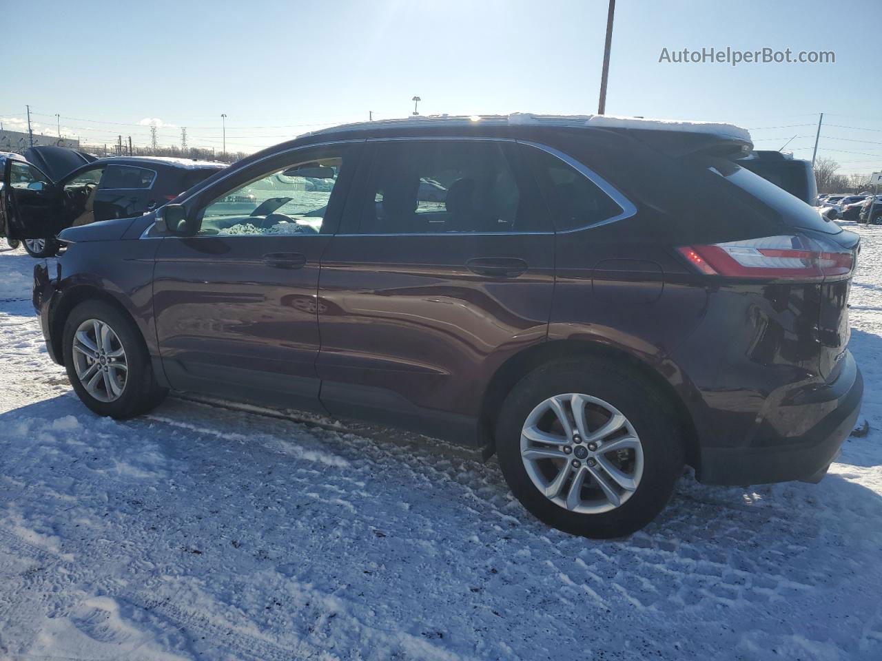 2019 Ford Edge Sel Maroon vin: 2FMPK4J98KBC60110