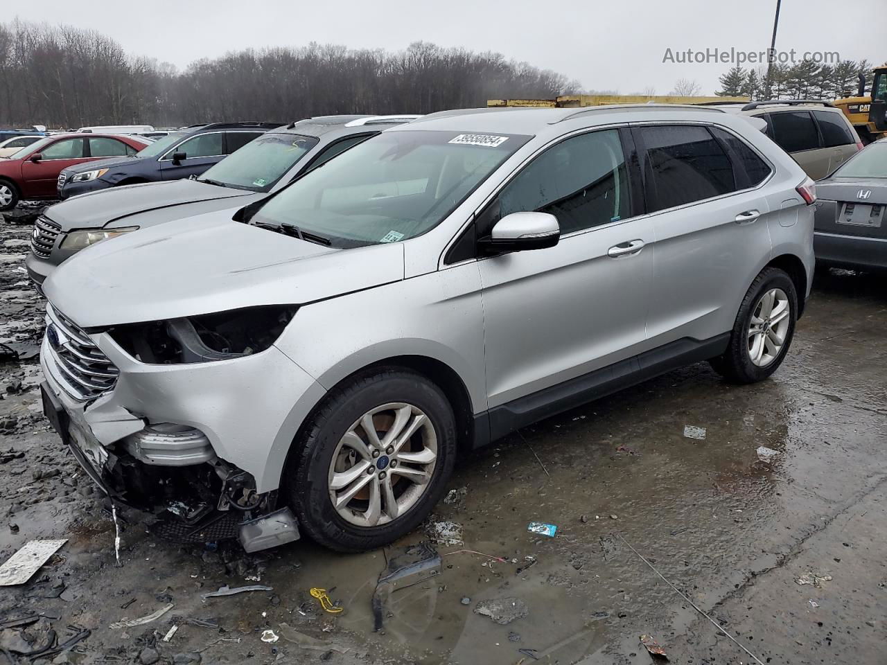 2019 Ford Edge Sel Silver vin: 2FMPK4J98KBC67526