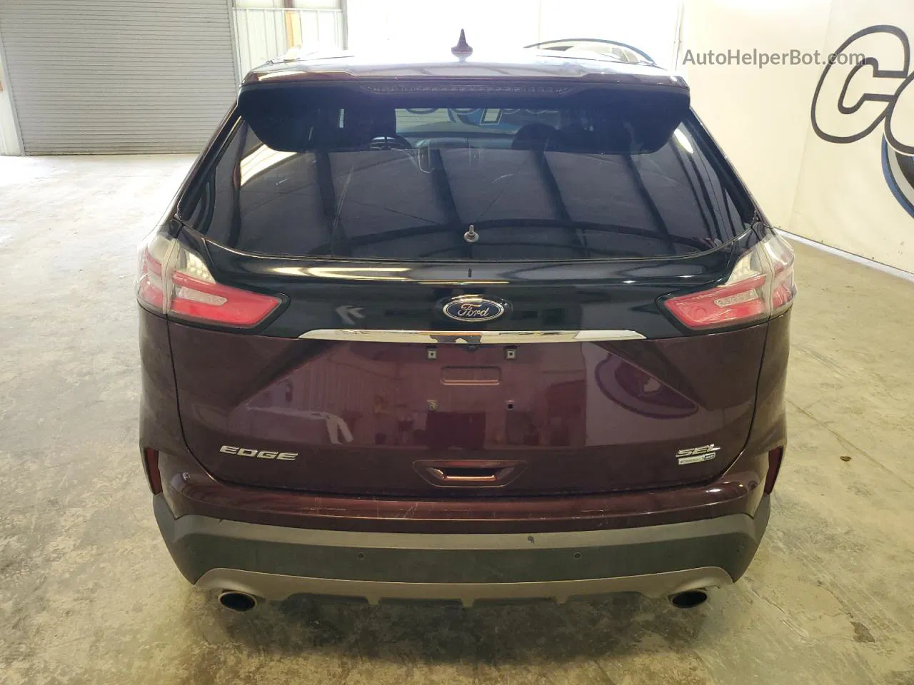 2019 Ford Edge Sel Burgundy vin: 2FMPK4J98KBC75254