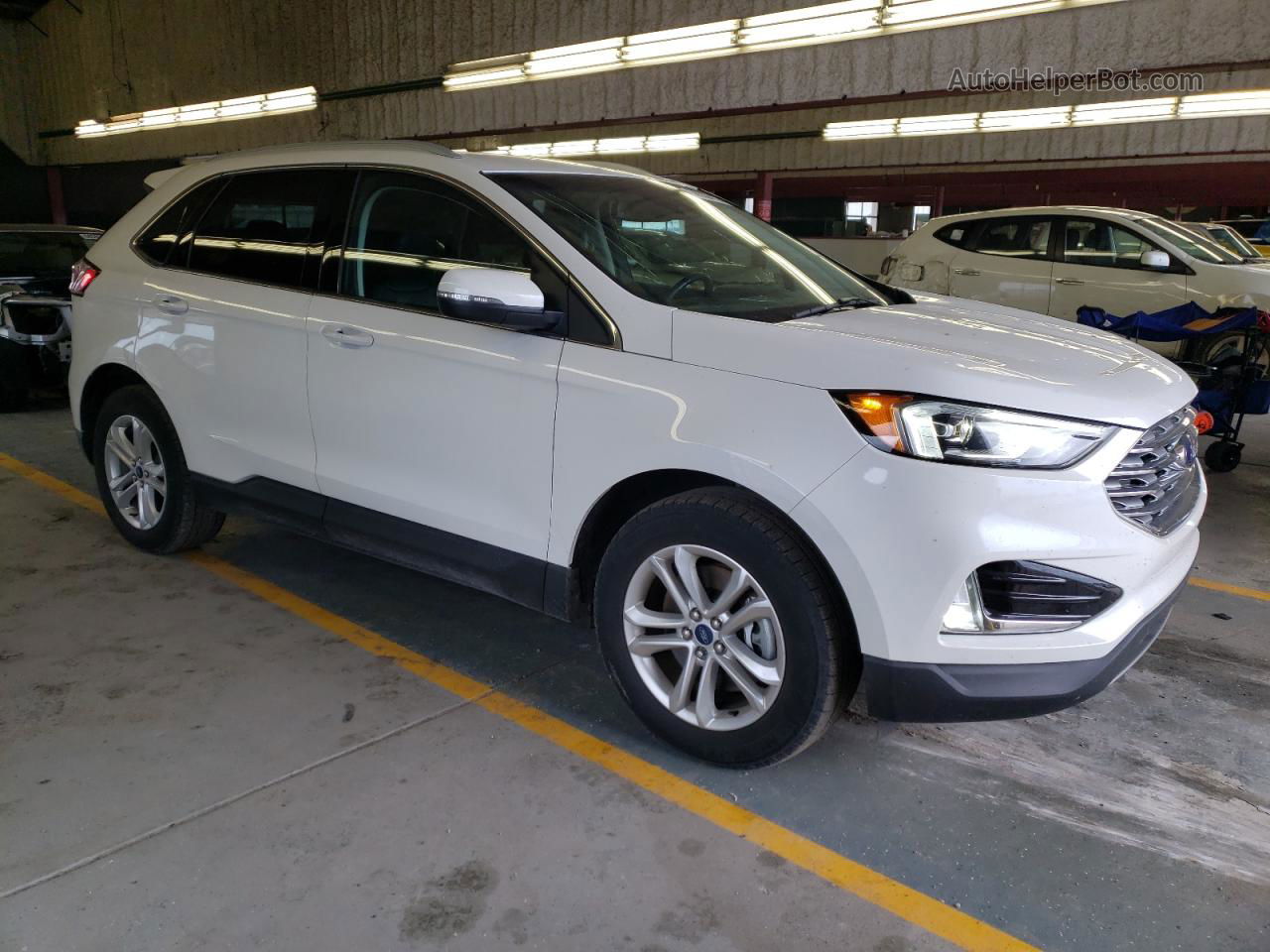 2020 Ford Edge Sel White vin: 2FMPK4J98LBA84287