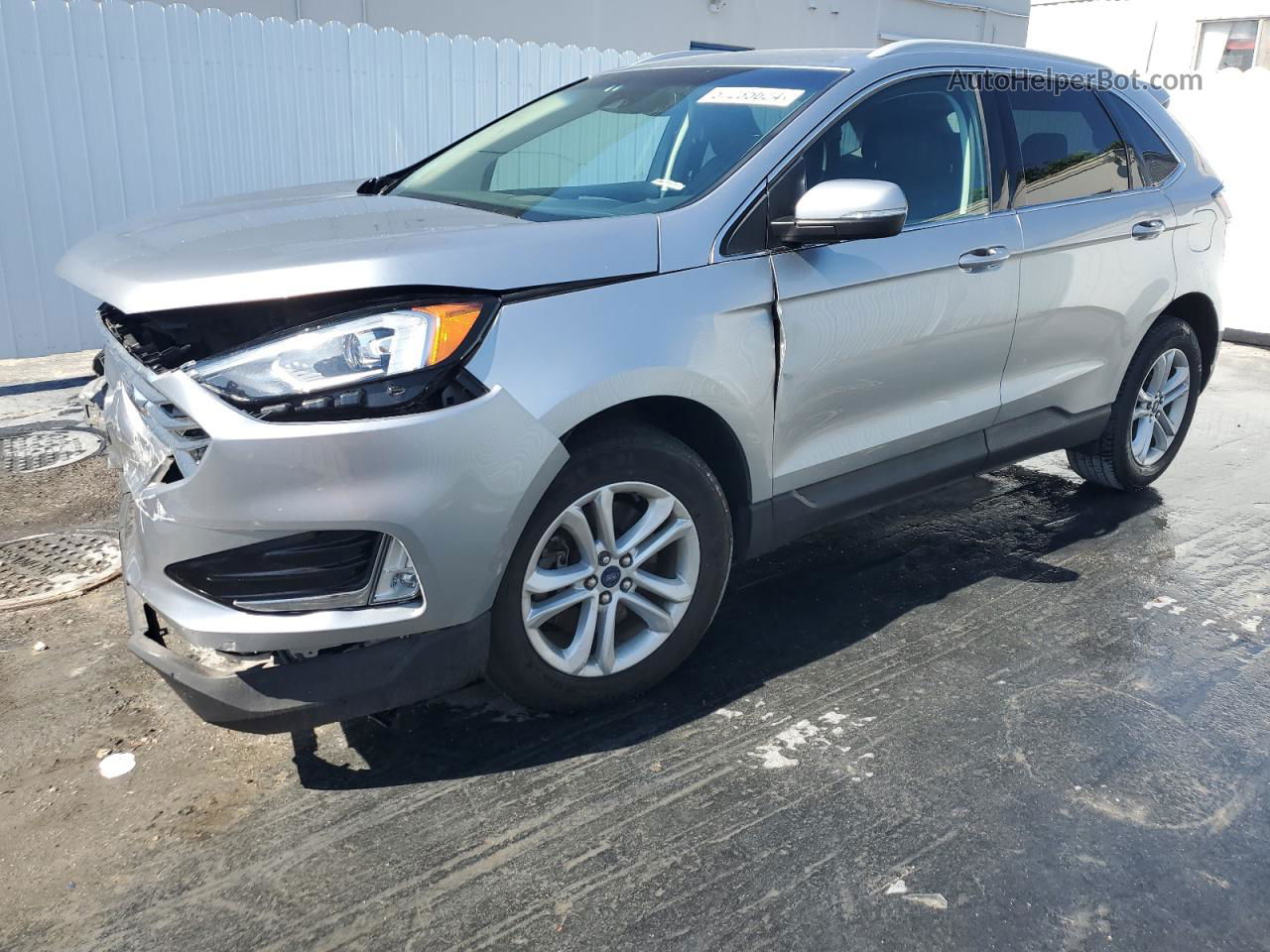 2020 Ford Edge Sel Silver vin: 2FMPK4J98LBA98948