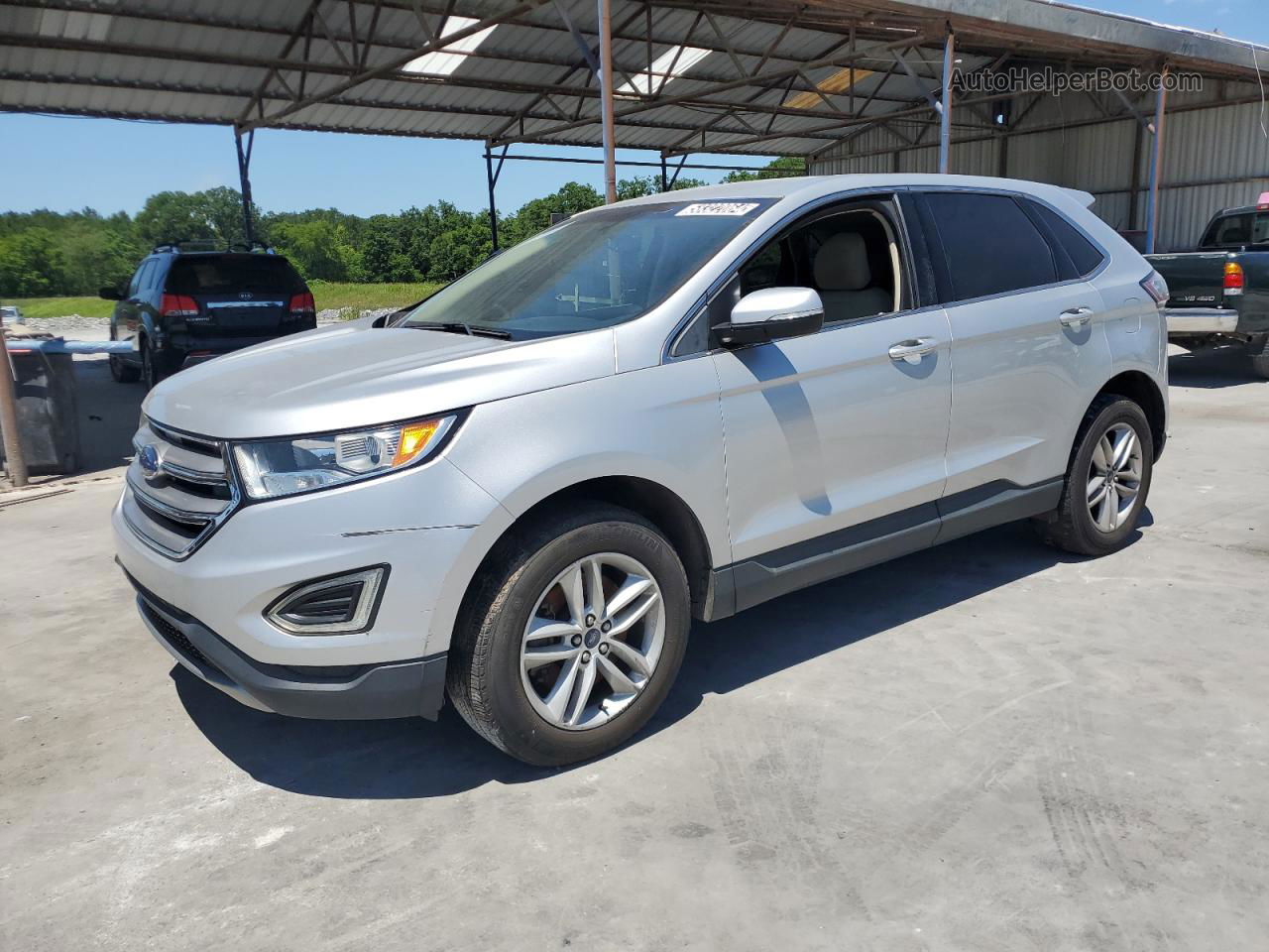 2016 Ford Edge Sel Silver vin: 2FMPK4J99GBC68093