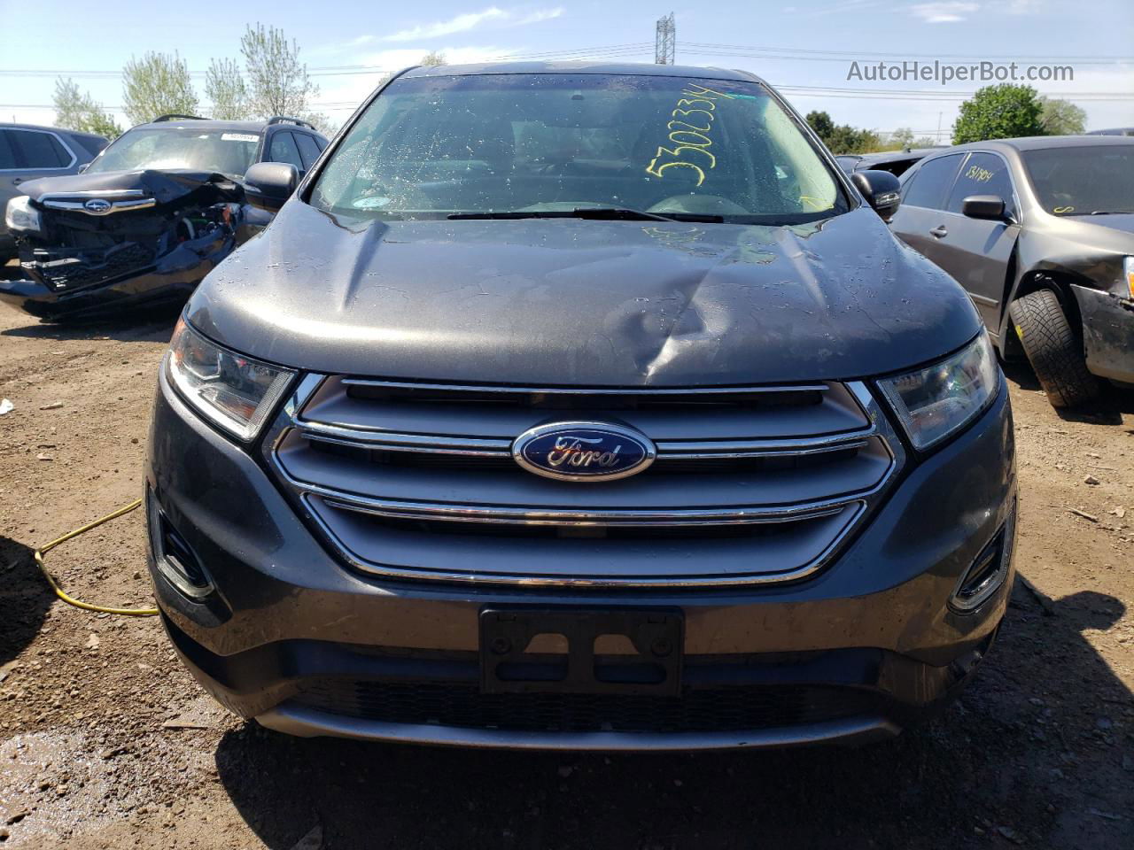 2017 Ford Edge Sel Gray vin: 2FMPK4J99HBB30054