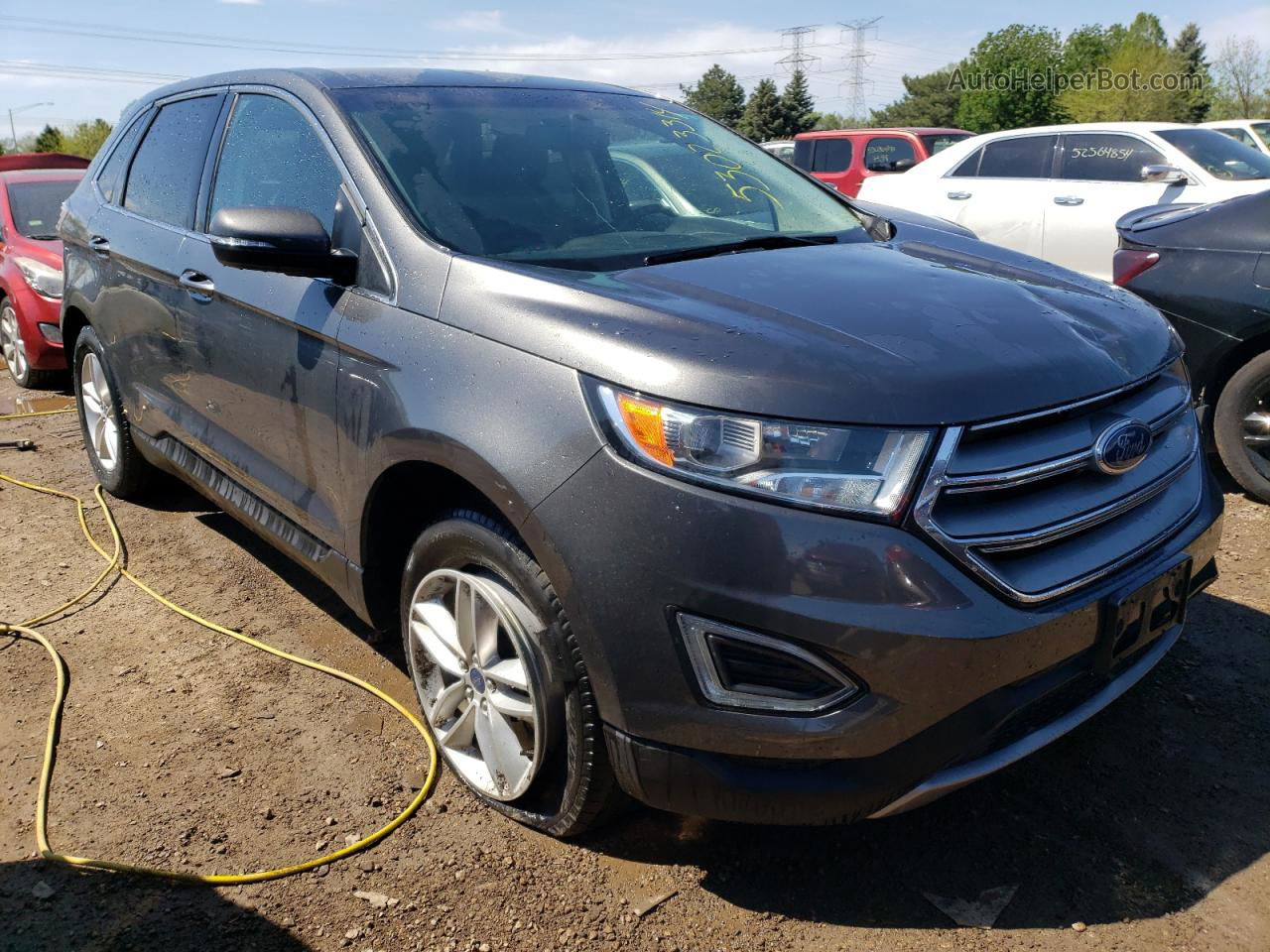 2017 Ford Edge Sel Серый vin: 2FMPK4J99HBB30054