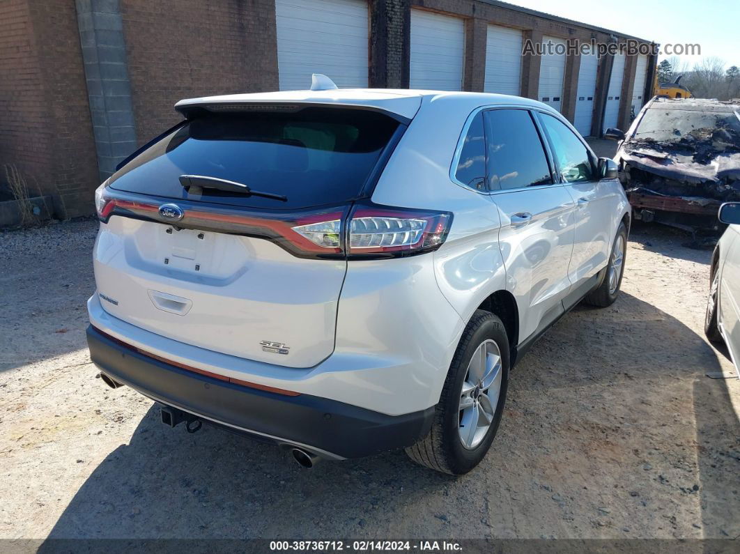 2017 Ford Edge Sel White vin: 2FMPK4J99HBB54645