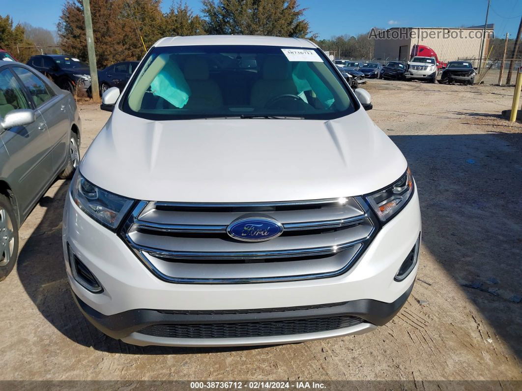 2017 Ford Edge Sel White vin: 2FMPK4J99HBB54645