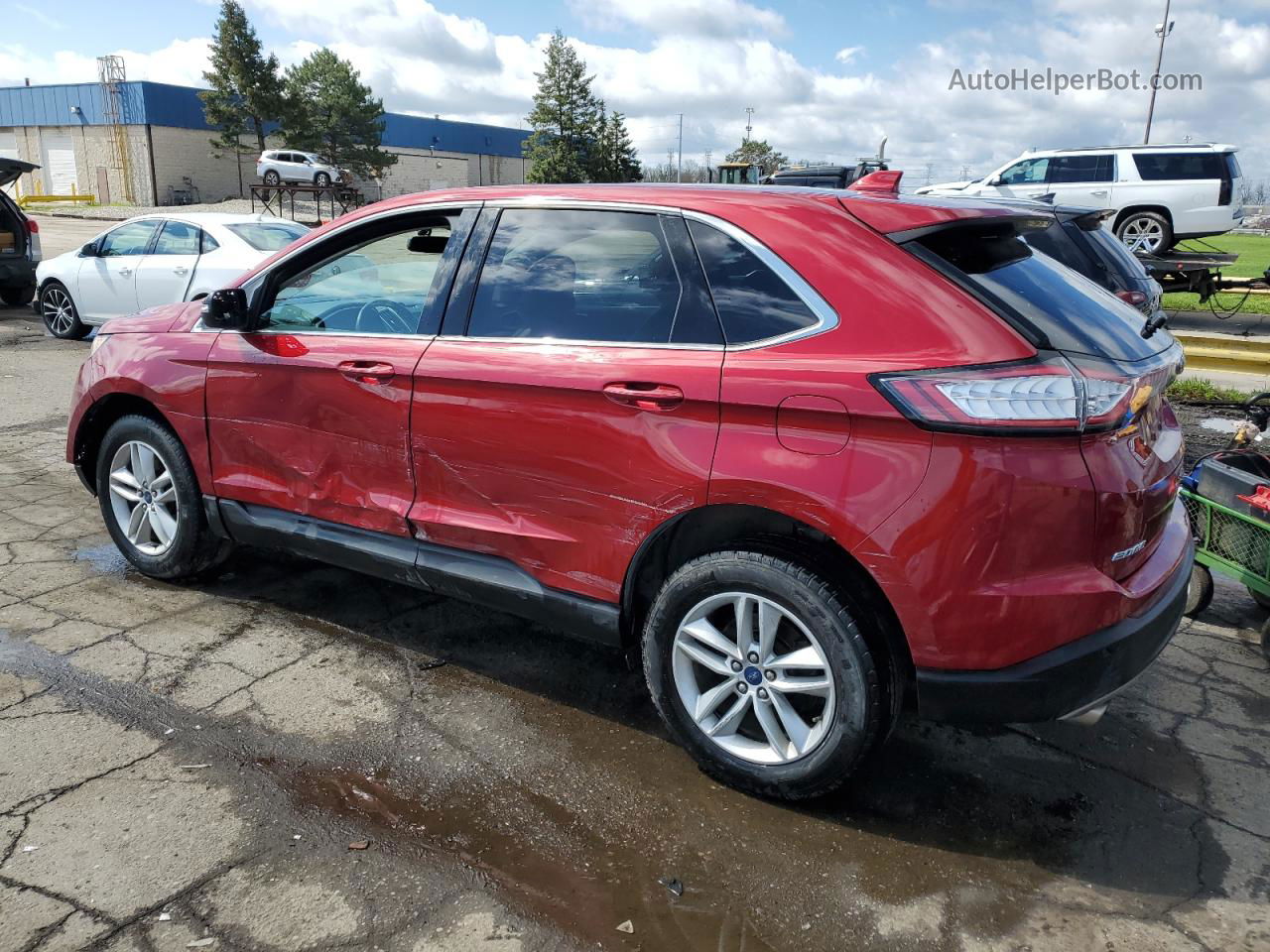 2017 Ford Edge Sel Red vin: 2FMPK4J99HBC48539