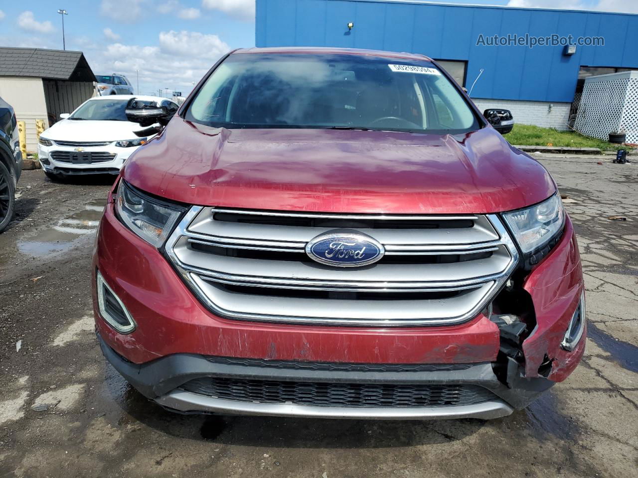 2017 Ford Edge Sel Red vin: 2FMPK4J99HBC48539