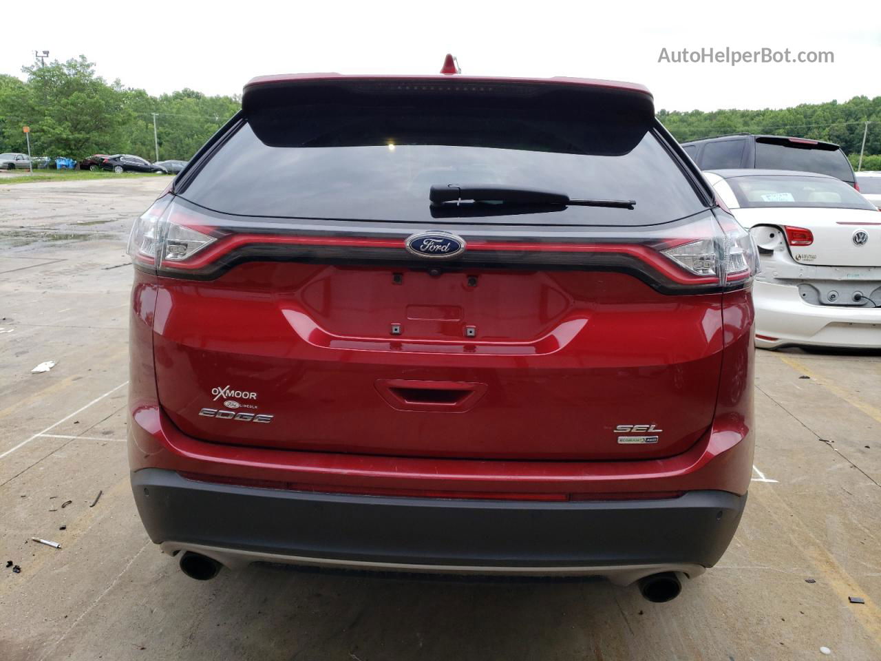 2017 Ford Edge Sel Red vin: 2FMPK4J99HBC61503